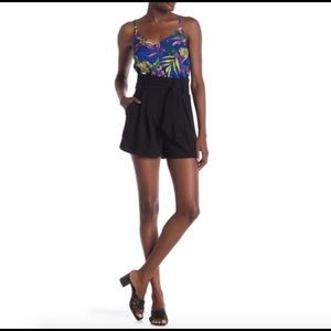 Free Press XS Paperbag High Waisted Black Shorts